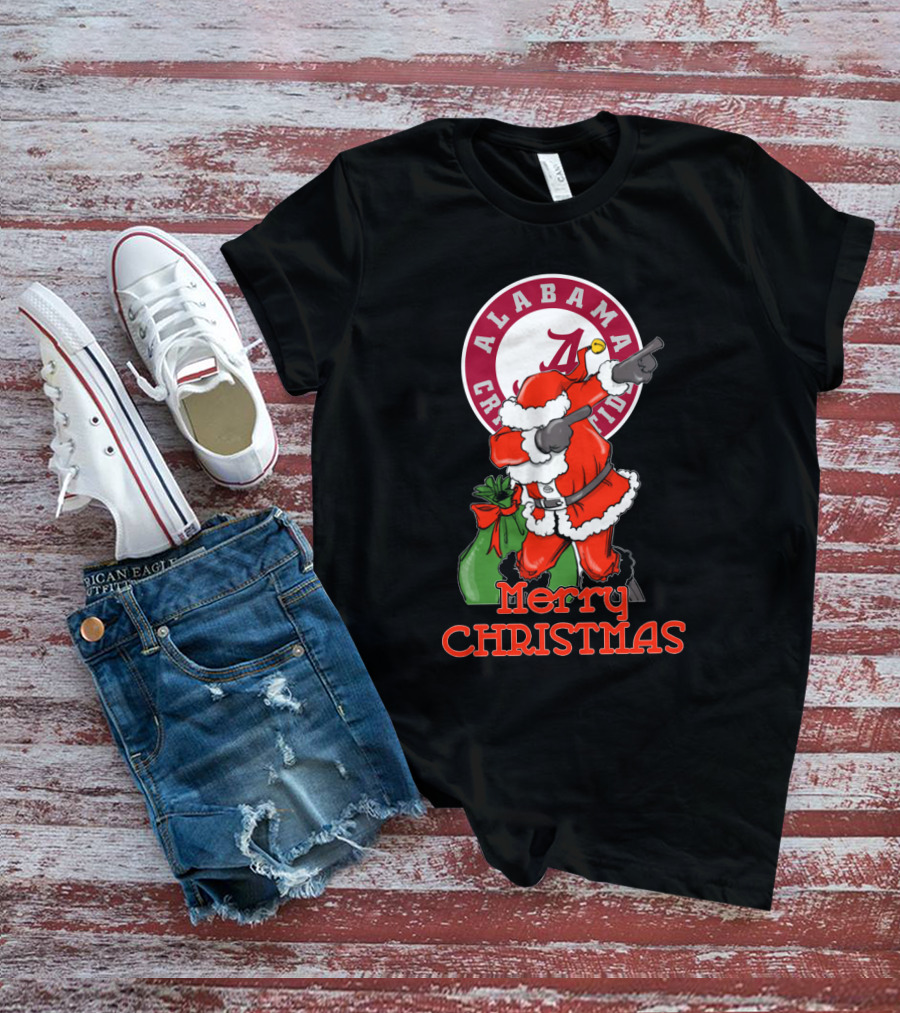 Alabama Crimson Tide Merry Christmas Santa T-Shirt