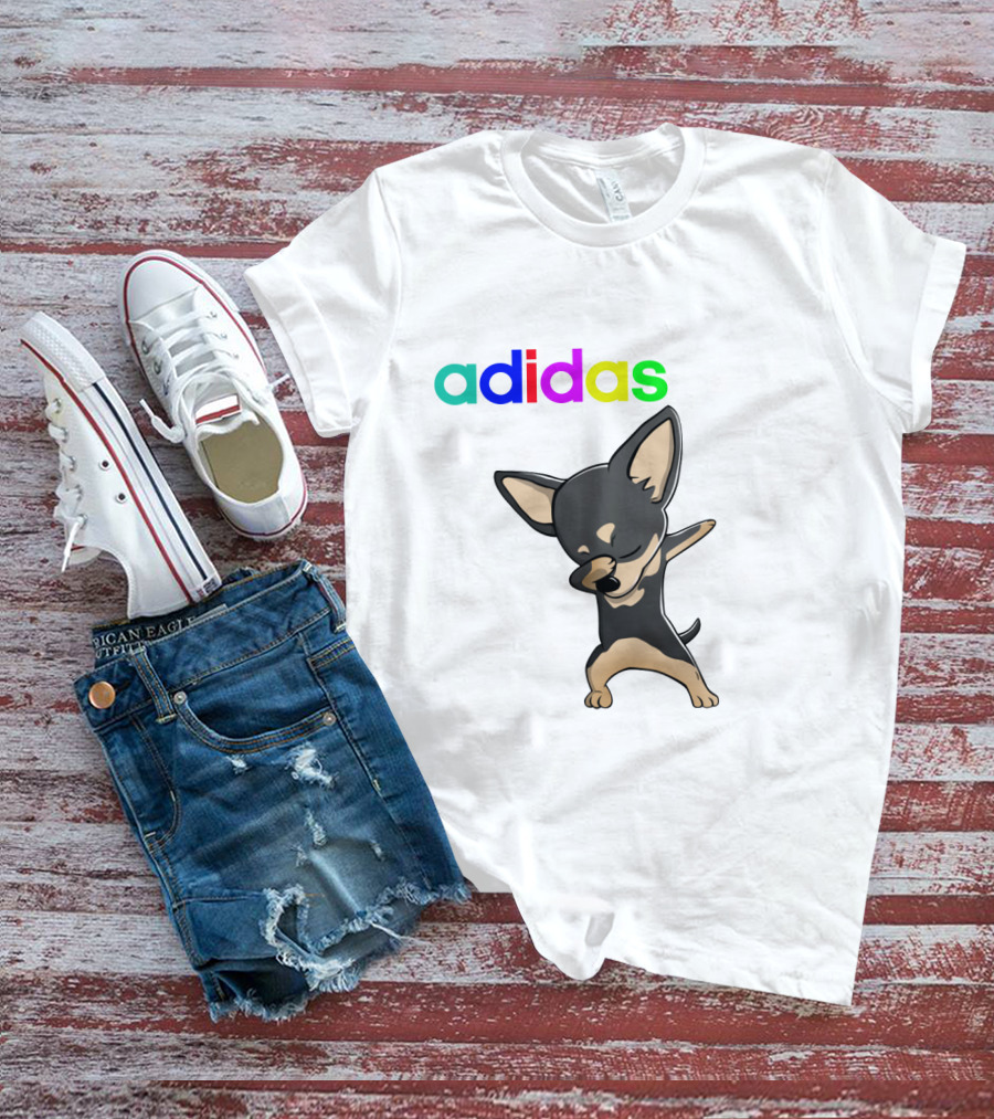 Chihuahua Black Cute Dabbing T-Shirt
