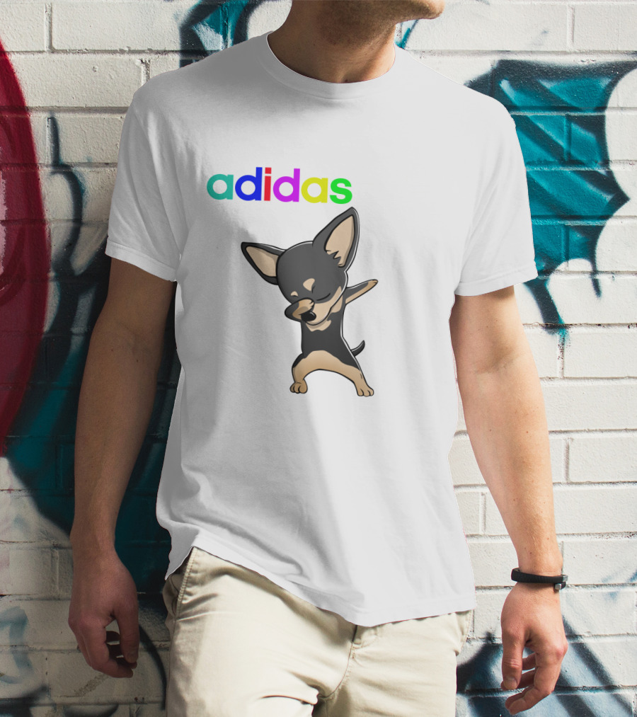 Chihuahua Black Cute Dabbing T-Shirt