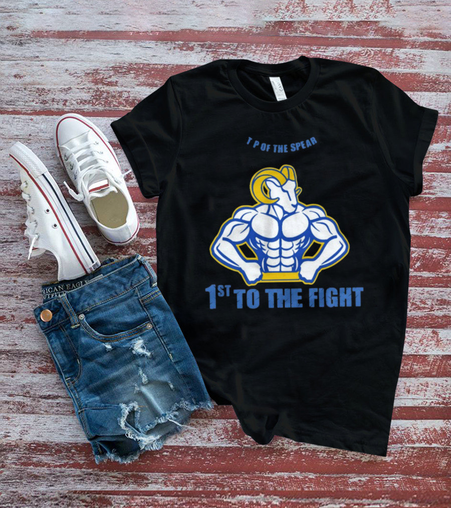 T P Of The Spear 1st To The Fight Muscular Ram T-Shirt
