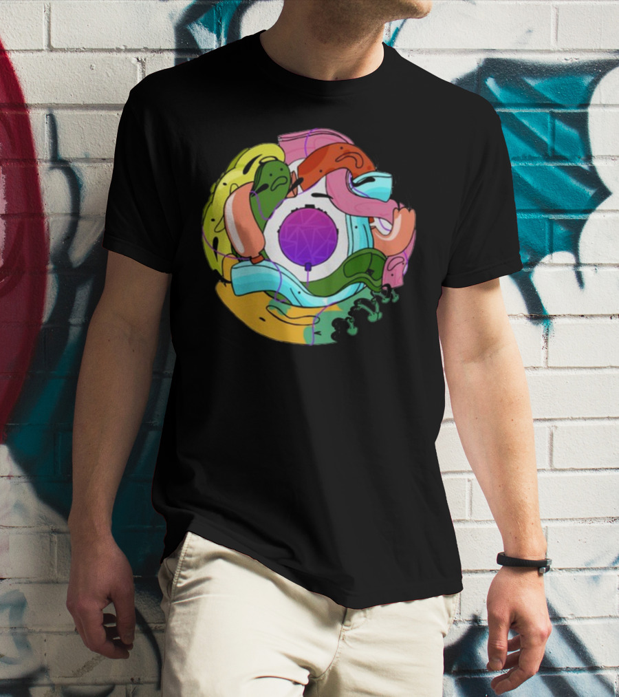 Long Ones Colorful Abstract Circular T-Shirt