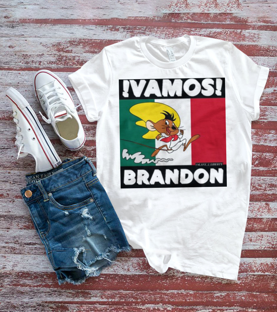Vamos Brandon Mouse Mexican Flag T-Shirt