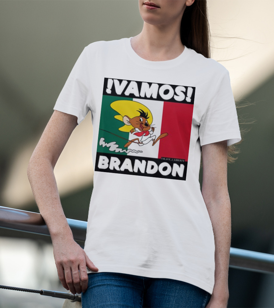 Vamos Brandon Mouse Mexican Flag T-Shirt