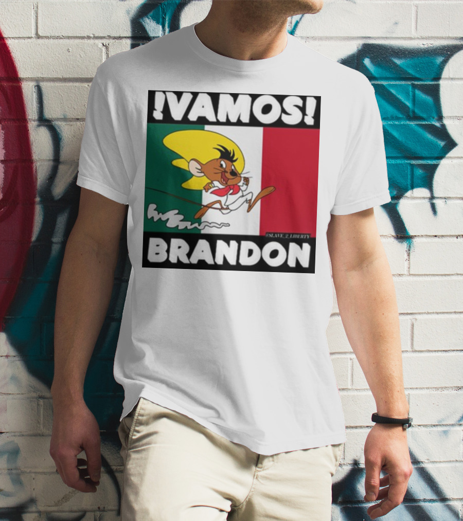 Vamos Brandon Mouse Mexican Flag T-Shirt