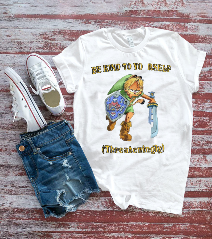 Be Kind To Yourself Threateningly Gamer Crossover T-Shirt