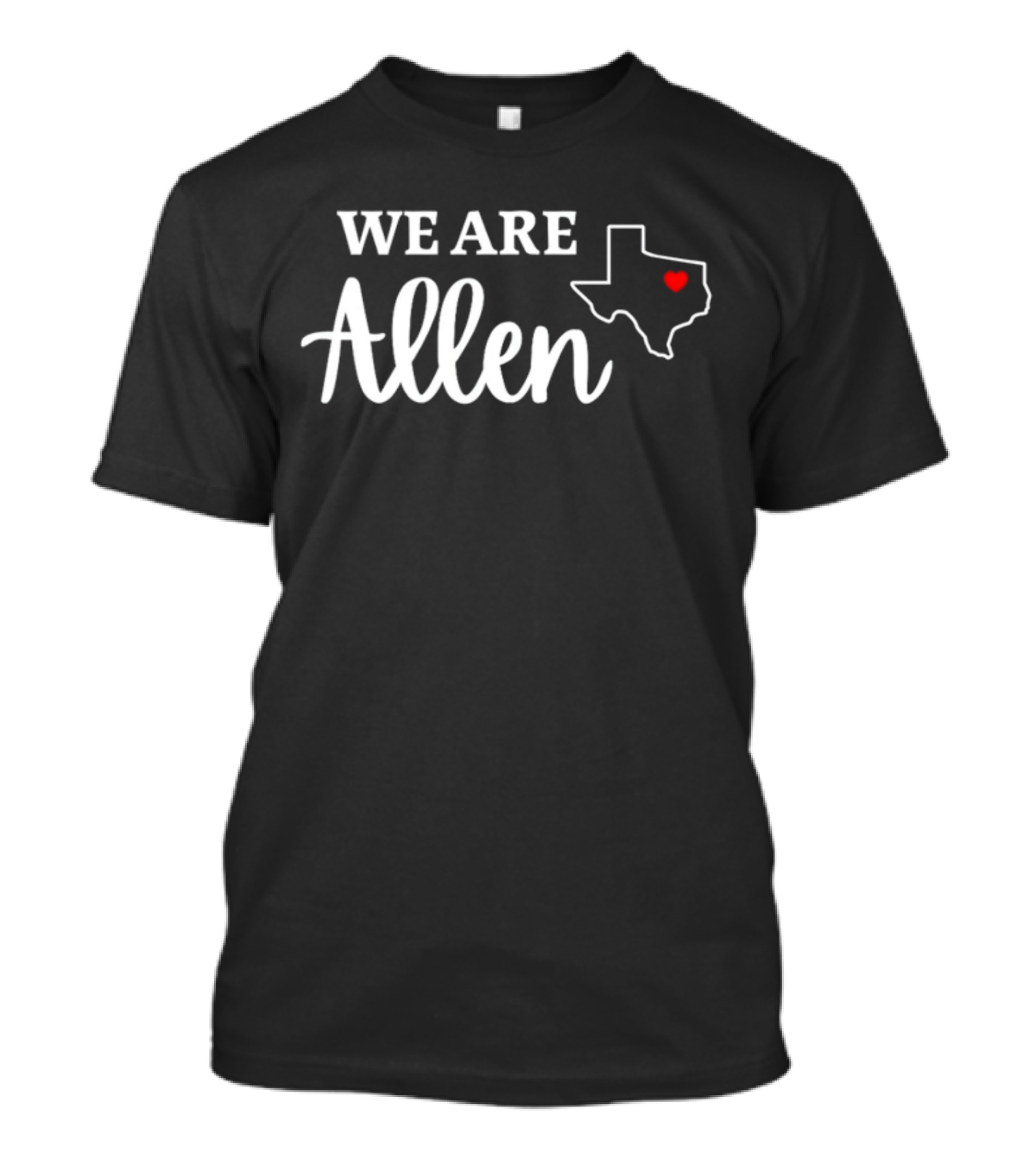 WE ARE ALLEN Texas Heart Map T-Shirt