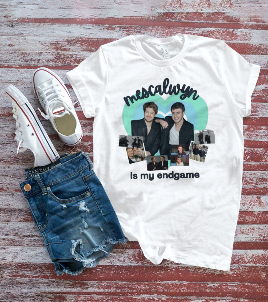 Mescalwyn Is My Endgame Heart Collage With Friends And Candid Moments T-Shirt