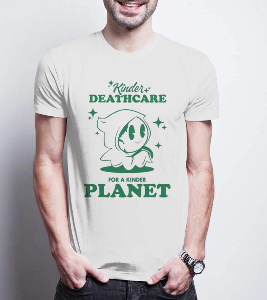Kinder Deathcare For A Kinder Planet Hoodie Character With Stars T-Shirt