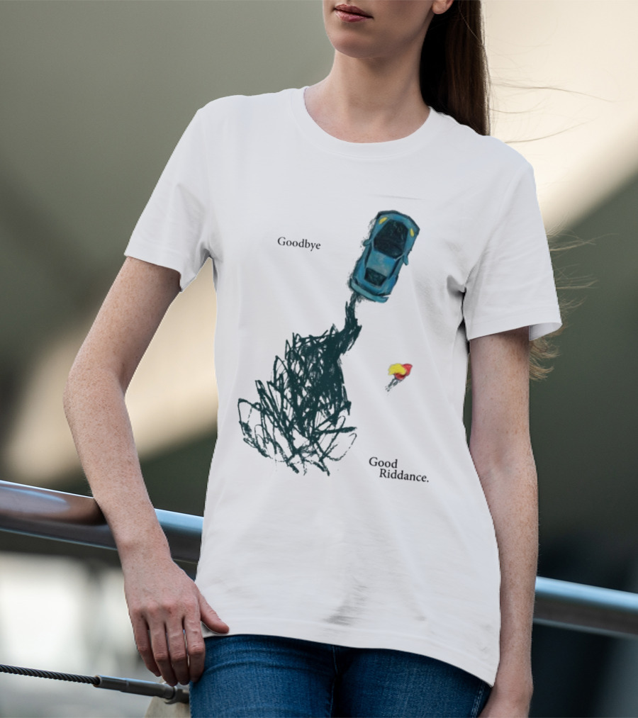 Goodbye Good Riddance Burnout Car Flame Green Day T-Shirt