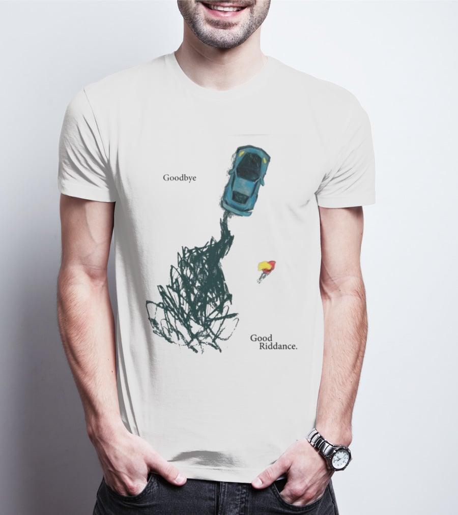 Goodbye Good Riddance Burnout Car Flame Green Day T-Shirt