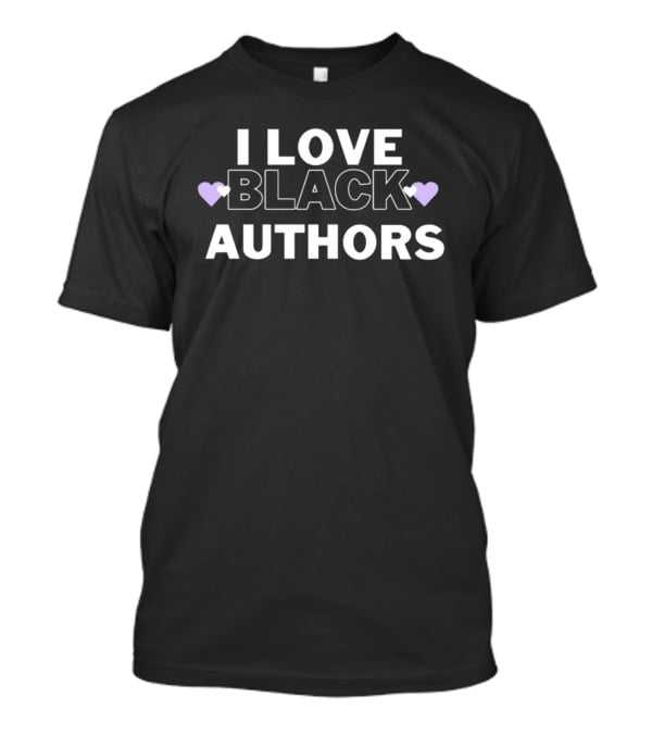 I Love Black Authors Purple Heart T-Shirt