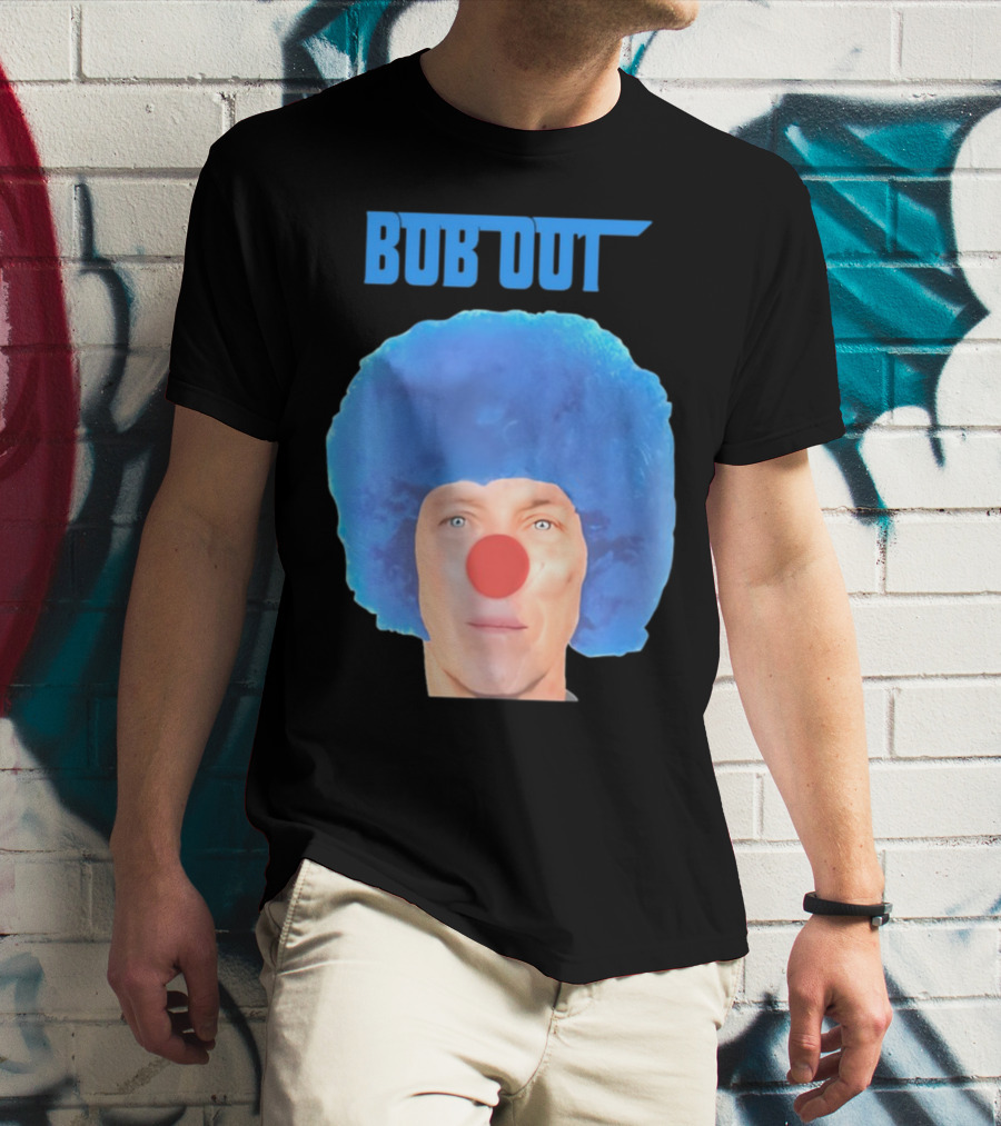 Bub Out Bernardeschi Bob Out Blue Afro Red Nose T-Shirt