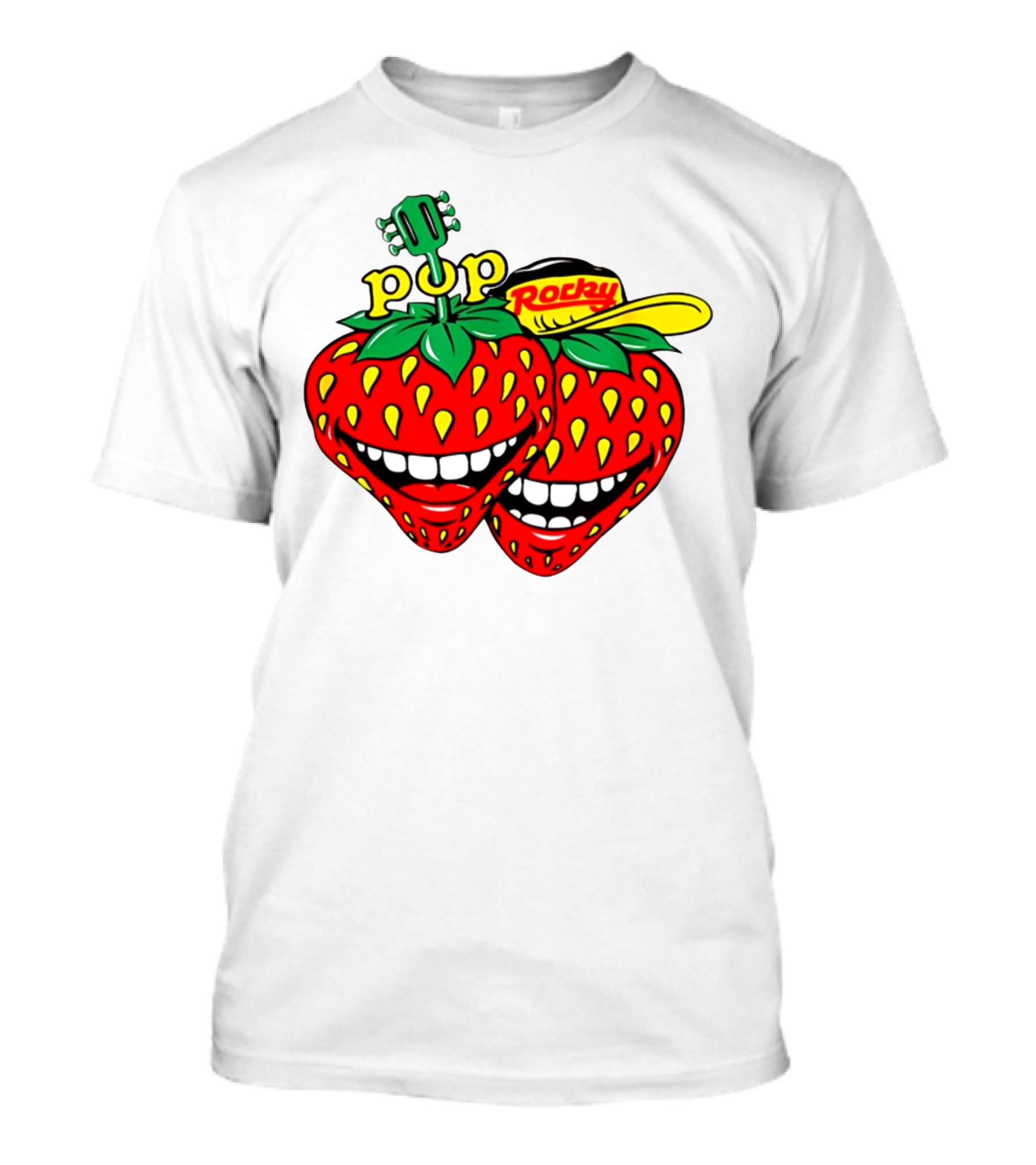 Pop Rocky Strawberry Guitar Grin T-Shirt