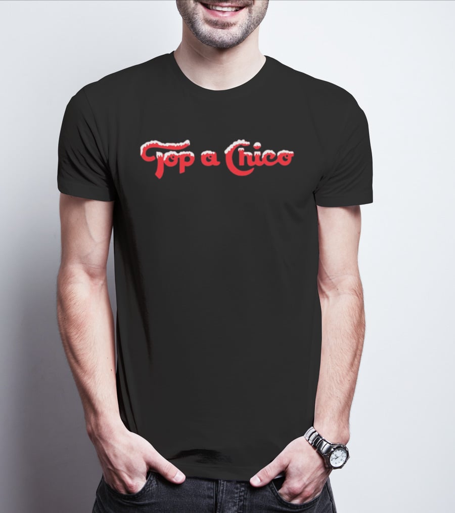 Top A Chico Christmas Santa-Themed Typography T-Shirt
