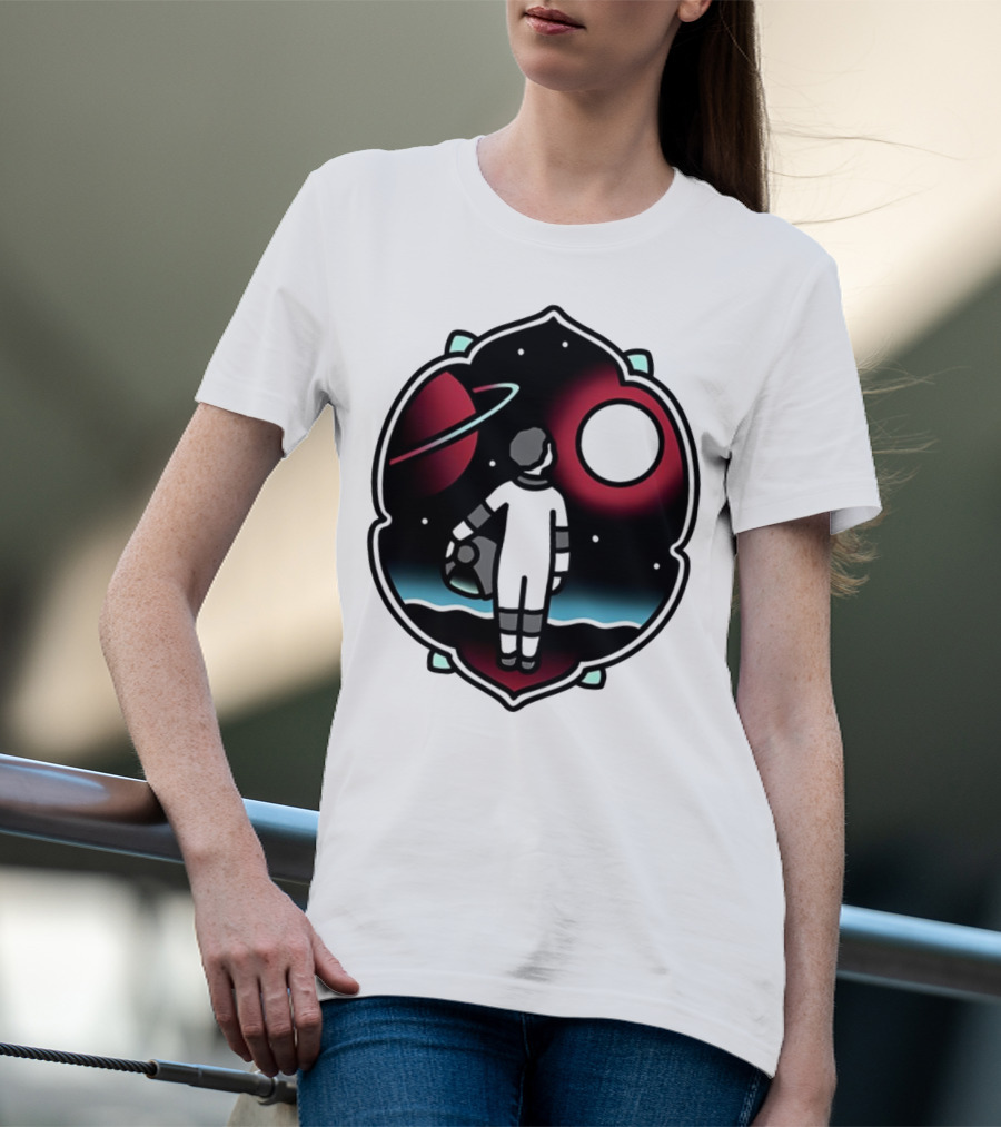 Come See The Universe Astronaut Staring At Planets And Stars T-Shirt