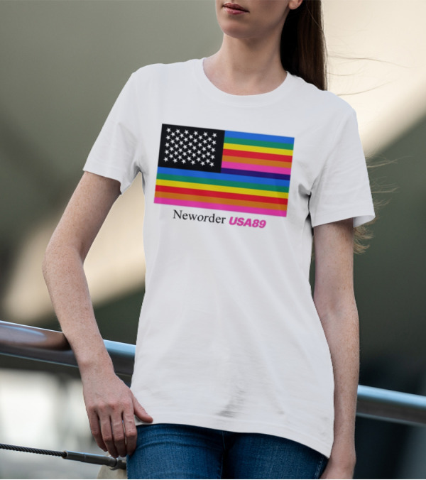 Neworder USA89 Literallyvergil Rainbow Flag T-Shirt