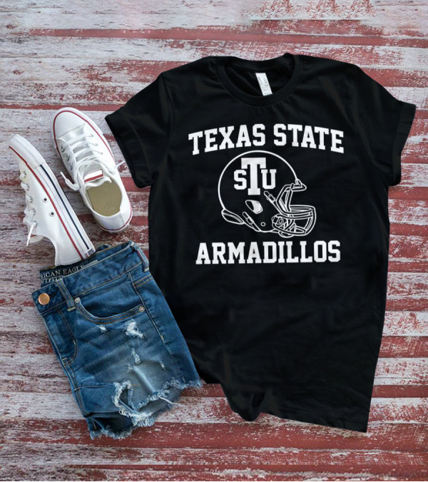 Texas State STU Armadillos Football Helmet T-Shirt