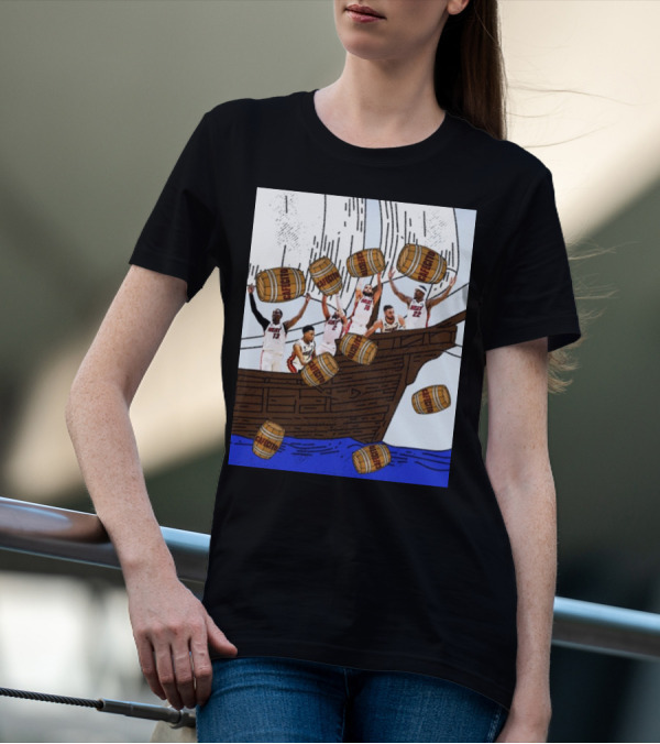 Miami Heat Cafecito Party Ship Adventure Before Flight To Denver T-Shirt