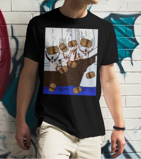 Miami Heat Cafecito Party Ship Adventure Before Flight To Denver T-Shirt