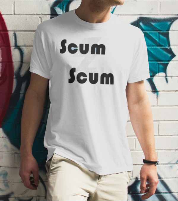 Scum Scum Lightning Bolt T-Shirt