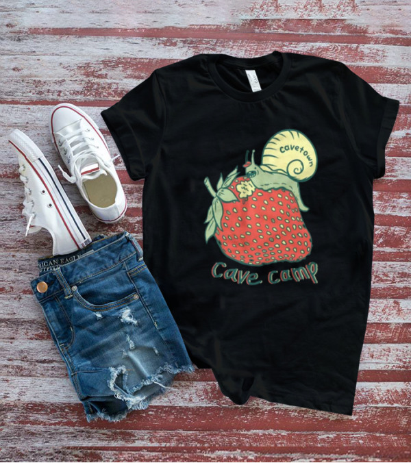 Cavetown Hungry Snail Strawberry Cave Camp T-Shirt