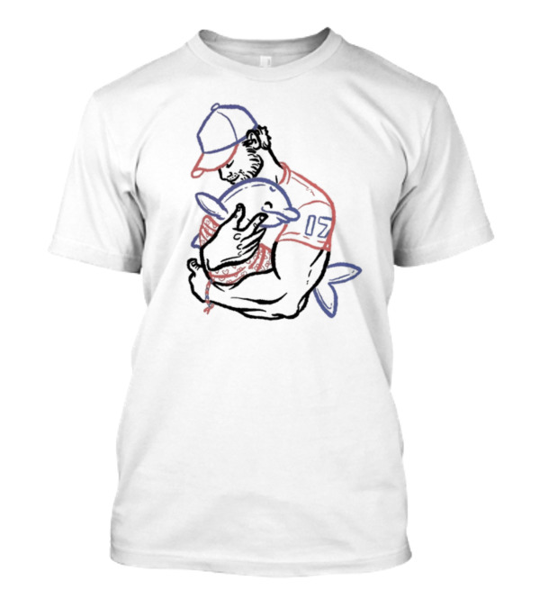 26Shirts I Love You Dad New Player Number 17 Cap Embraces Dolphin Drawing T-Shirt