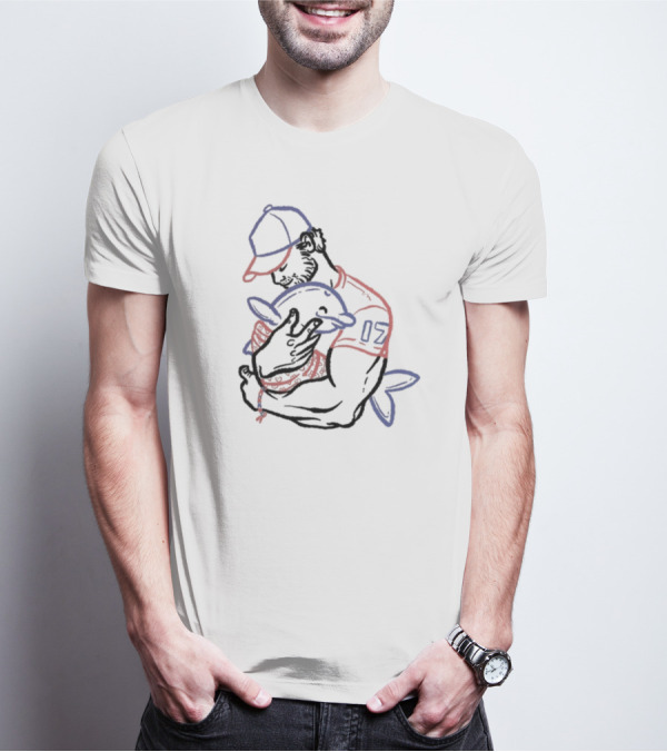 26Shirts I Love You Dad New Player Number 17 Cap Embraces Dolphin Drawing T-Shirt