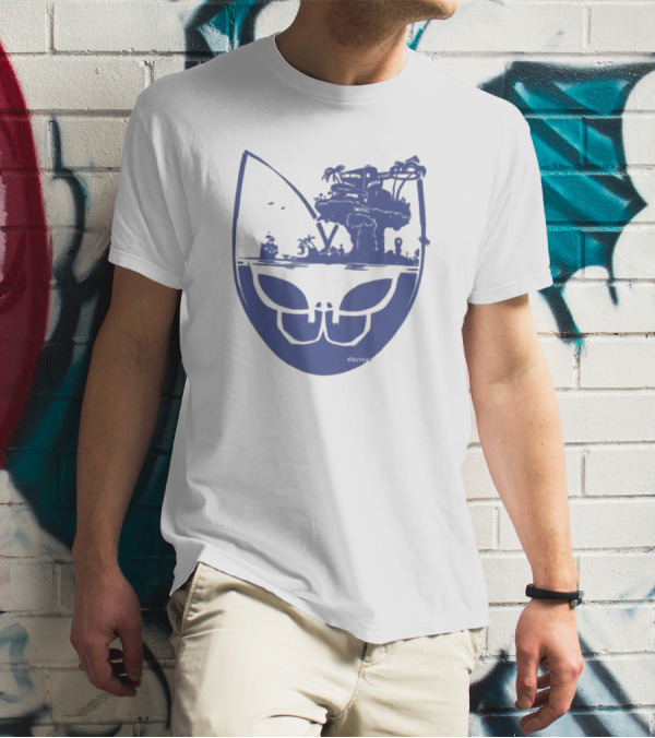 Gorillaz Plastic Beach Skull Island Electrolux T-Shirt