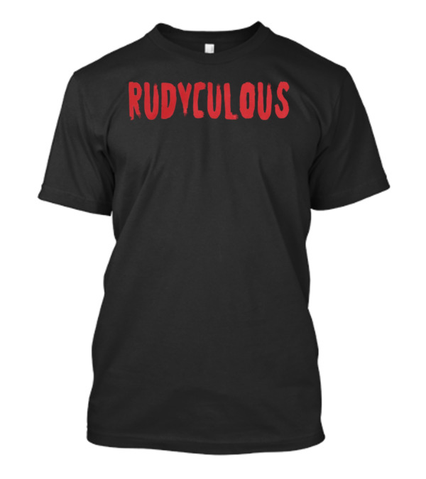 Rudyculous Red Text Bold Lettering T-Shirt