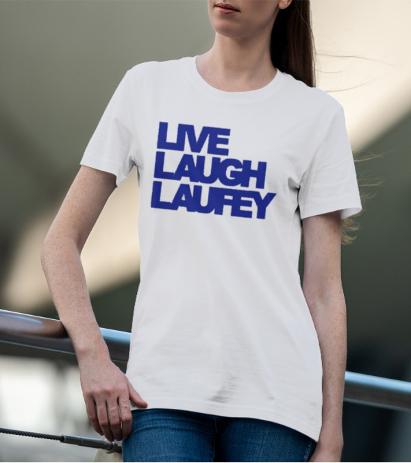 Laufeymusic Live Laugh Laufey Iconic Blue Text T-Shirt