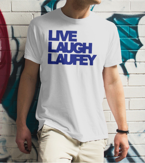 Laufeymusic Live Laugh Laufey Iconic Blue Text T-Shirt