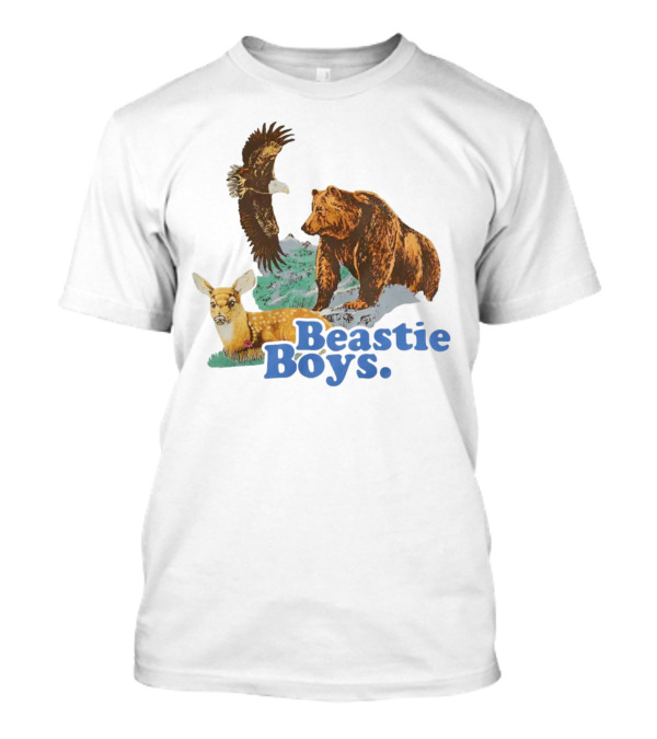 Beastie Boys Deer Bear Eagle Wildlife Scene T-Shirt