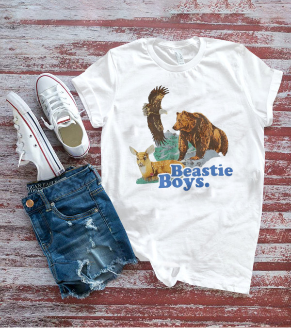 Beastie Boys Deer Bear Eagle Wildlife Scene T-Shirt