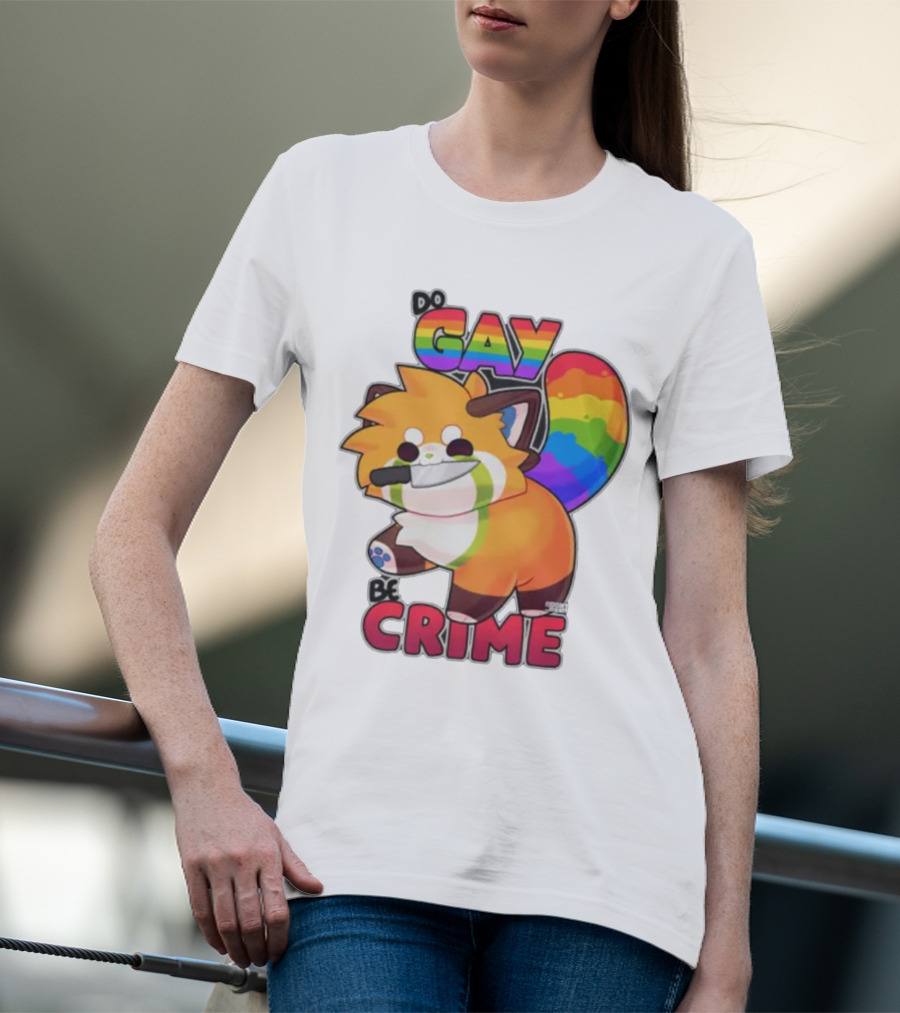 Do Gay Be Crime Rainbow Fox T-Shirt