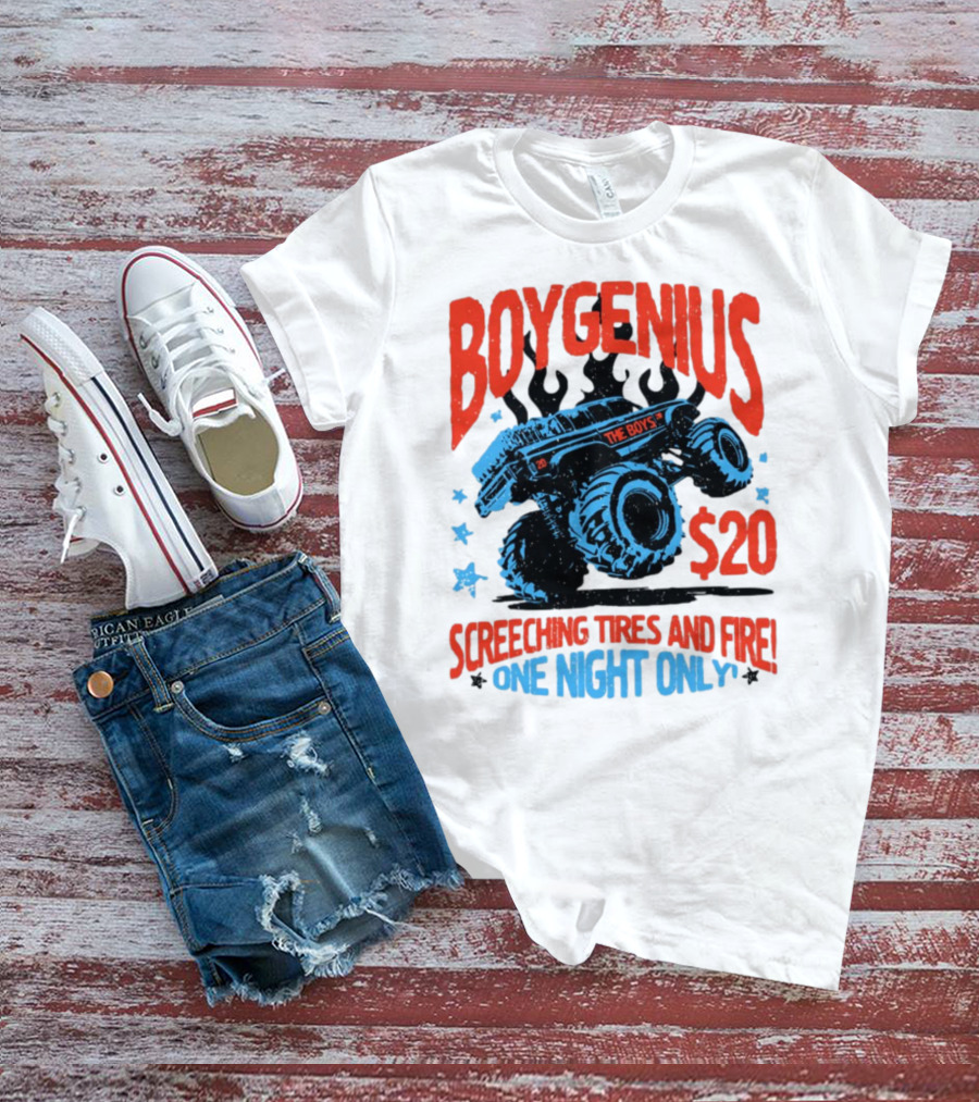 Boygenius The Boys Screeching Tires And Fire $20 One Night Only T-Shirt