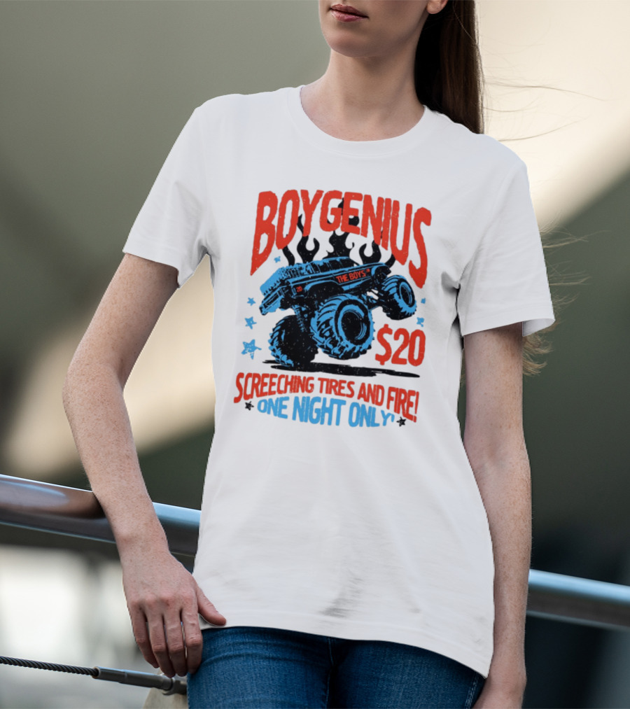 Boygenius The Boys Screeching Tires And Fire $20 One Night Only T-Shirt
