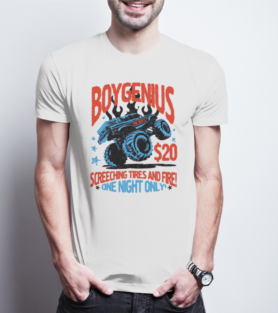Boygenius The Boys Screeching Tires And Fire $20 One Night Only T-Shirt