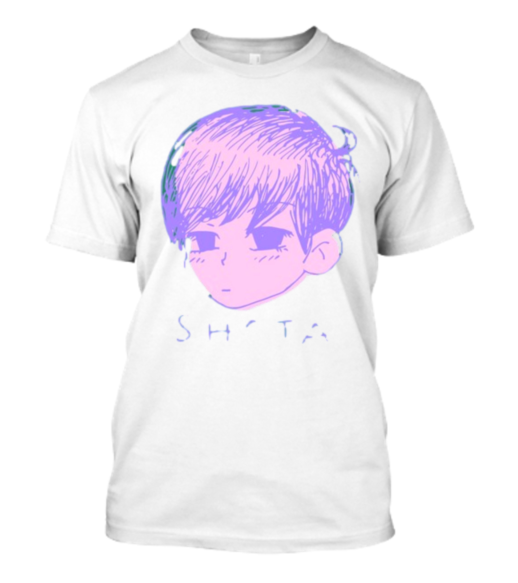 Omo Cat Shota Anime Style Purple Sketch T-Shirt