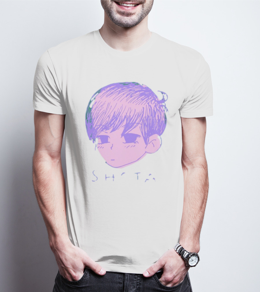 Omo Cat Shota Anime Style Purple Sketch T-Shirt