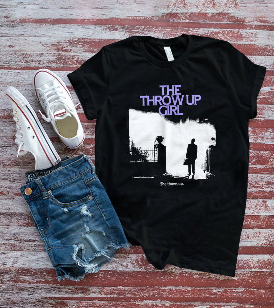 Alex Pardee The Throw Up Girl She Throws Up Mysterious Silhouette Scene T-Shirt