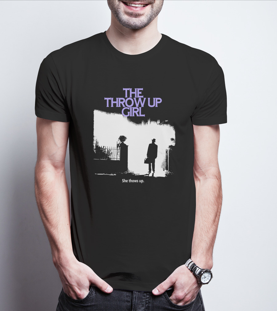 Alex Pardee The Throw Up Girl She Throws Up Mysterious Silhouette Scene T-Shirt