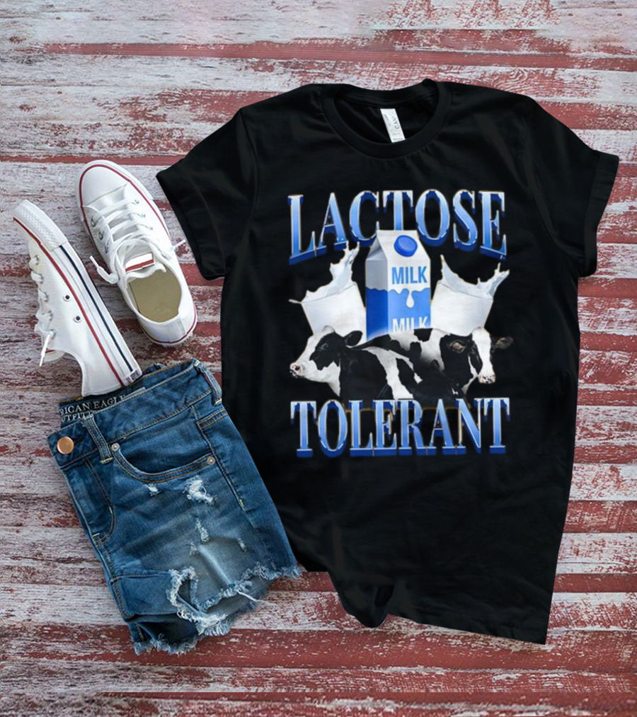Lactose Tolerant Milk Cows Splashing Carton T-Shirt