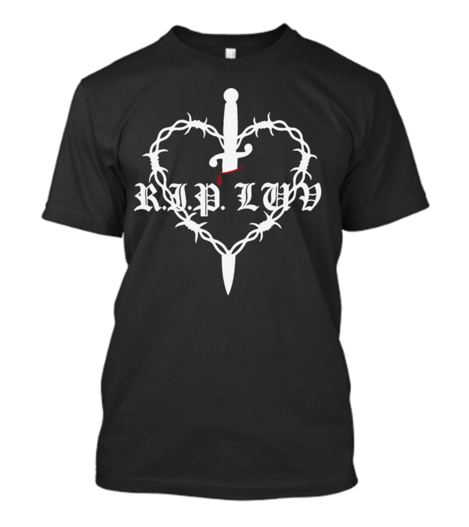 21Savage R.I.P. Luv Barbed Wire Heart Dagger T-Shirt