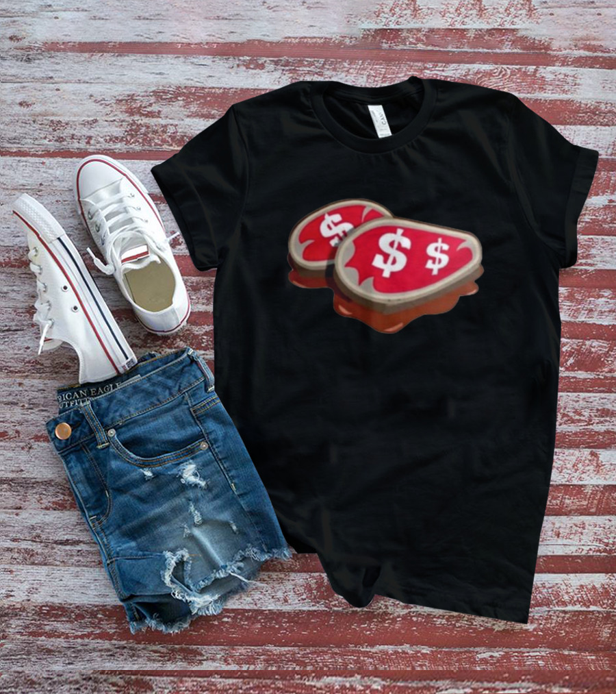 3Token #Loppy Dollar Sign Meat Abstract T-Shirt
