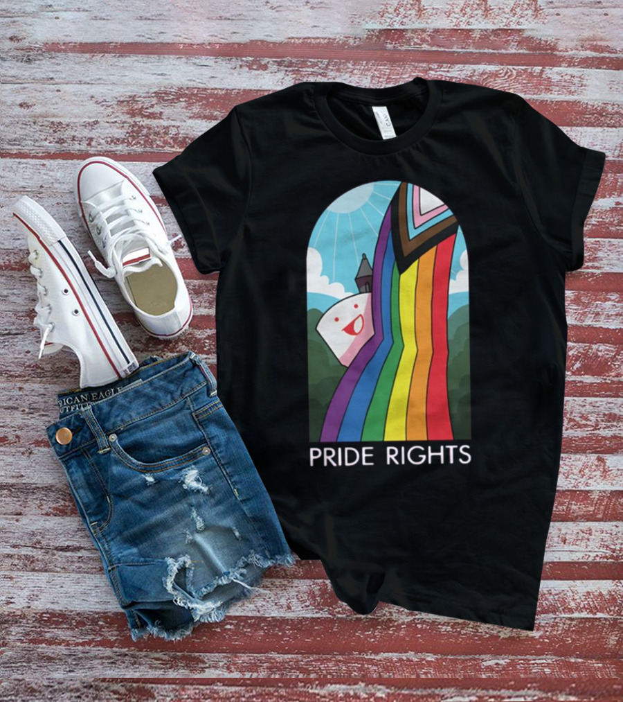 Pride Rights Rainbow Stained Glass Design DFTBA T-Shirt