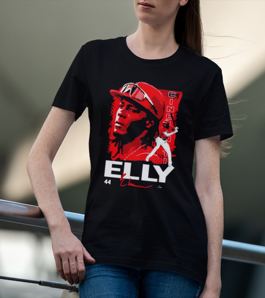 ELLY De La Cruz Cincinnati 44 Playmaker Baseball T-Shirt