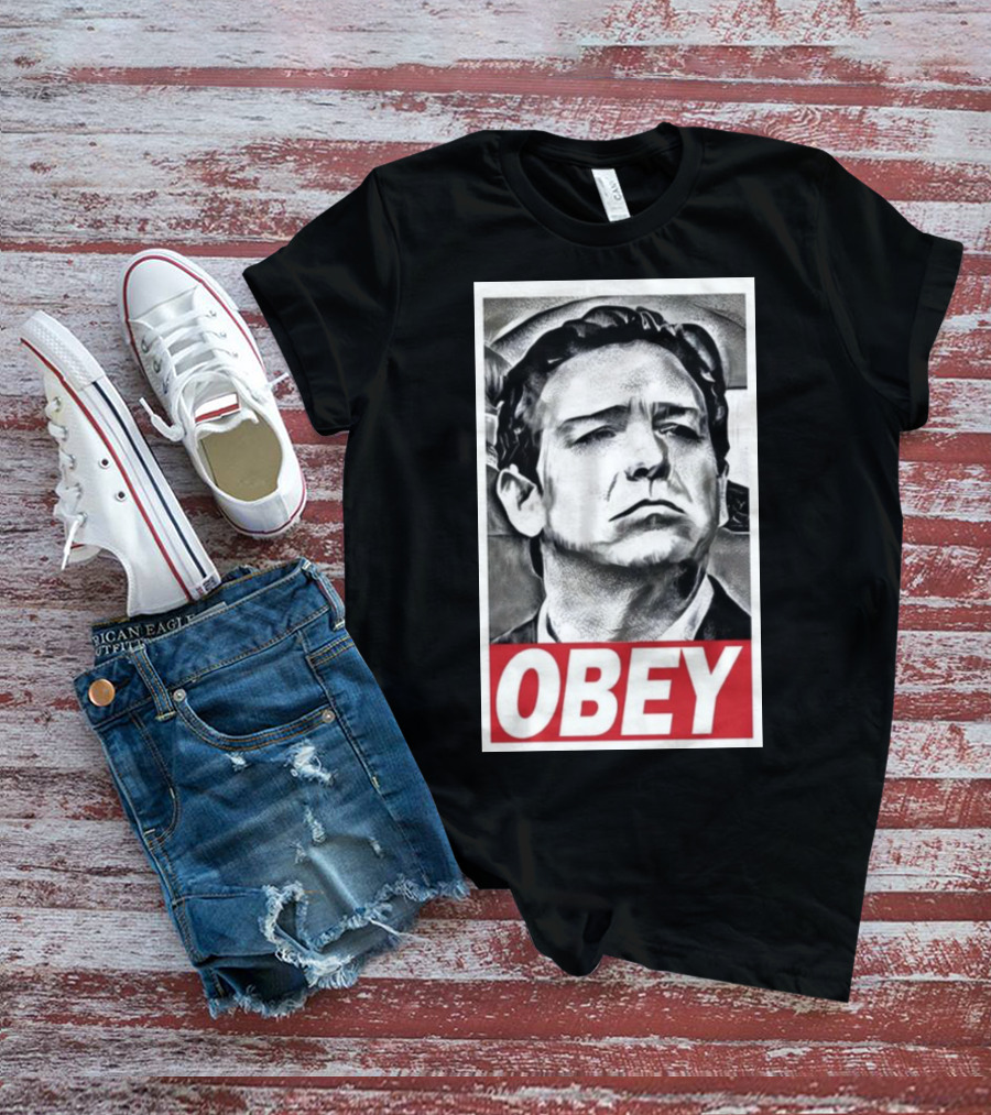Never Desantis Obey Portrait T-Shirt