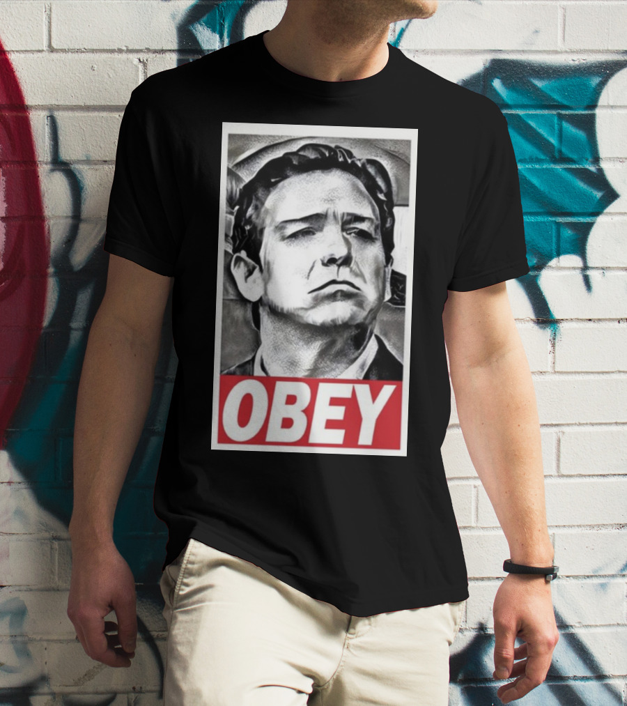 Never Desantis Obey Portrait T-Shirt