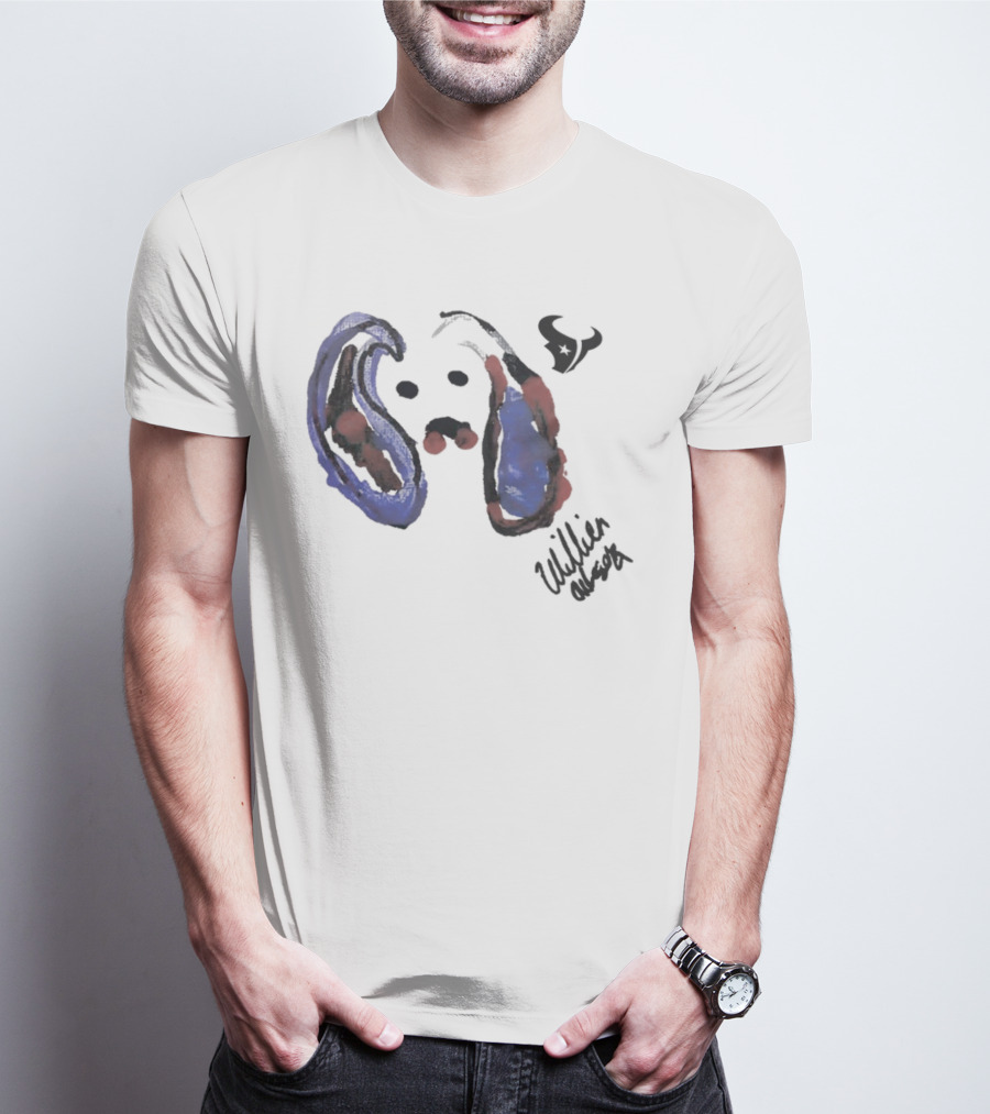 Texans Will Anderson Jr Artwork Featuring Rookie Signature T-Shirt
