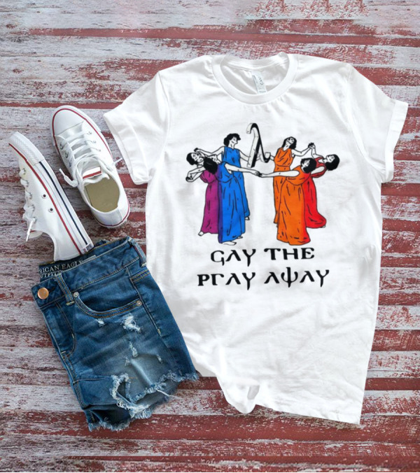 Skeeveco Gay The Pray Away Colorful Dancing Figures T-Shirt